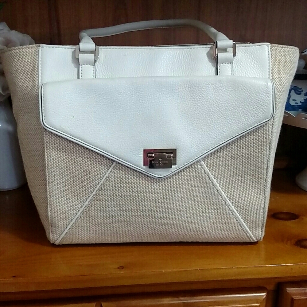Kate Spade woven straw handbag